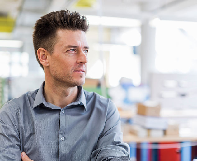 Portrait of a man with a fresh haircut